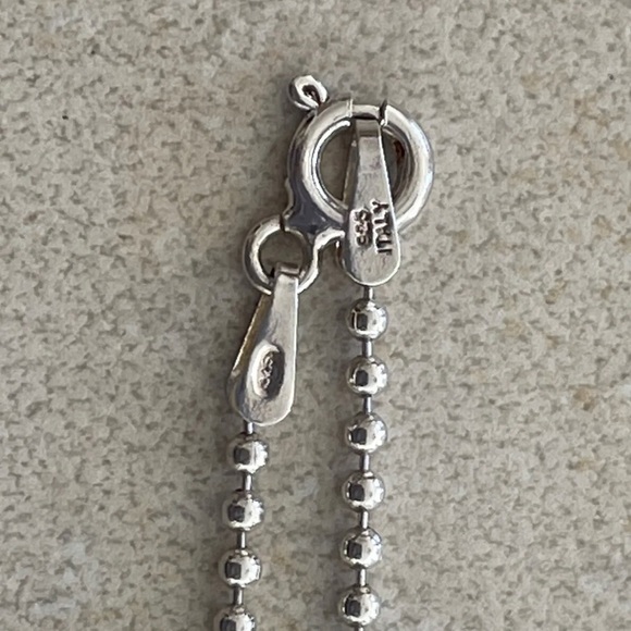 .925 Sterling Silver Photo Frame Pendant and Chain-Made in Italy - Picture 11 of 12